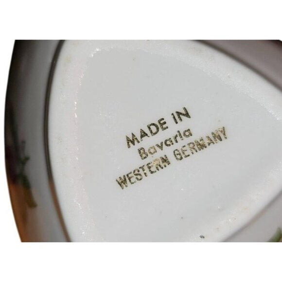 Vtg Trinket Lot Bavarian Trinket Box, Chinese Stamp Ink, Latton Sugar & Creamer - Picture 6 of 16